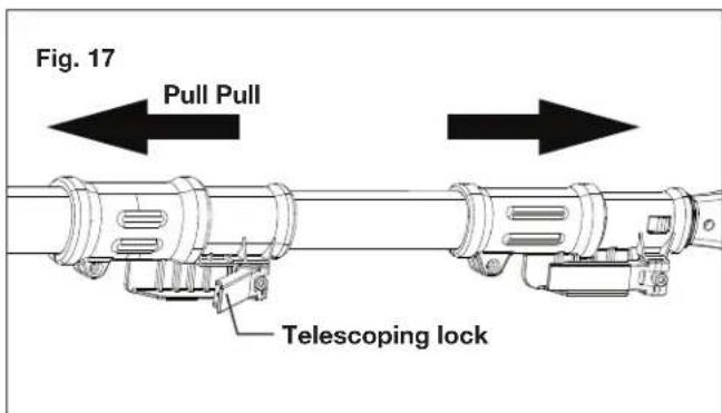 Sun Joe 24VPS8CMAXLTE - Adjusting the Telescoping Pole - 1