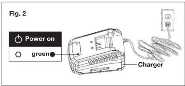 Sun Joe 24VPS8CMAXLTE - Charging the Battery - 2