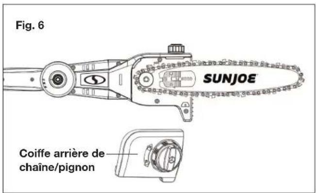 Sun Joe 24VPS8CMAXLTE - Pose et remplacement du guide-chaîne et de la chaînede sciage - 3