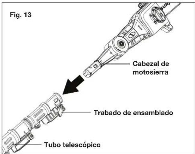 Sun Joe 24VPS8CMAXLTE - Conexión del tubo telescópico - 1