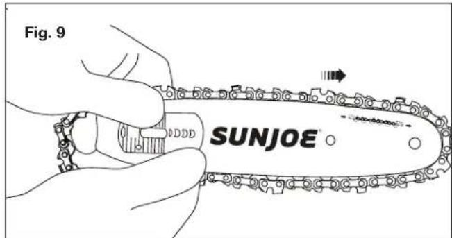 Sun Joe 24VPS8CMAXLTE - Installing/Replacing Guide Bar + Cutting Chain - 6
