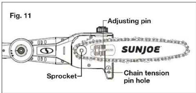 Sun Joe 24VPS8CMAXLTE - Installing/Replacing Guide Bar + Cutting Chain - 8