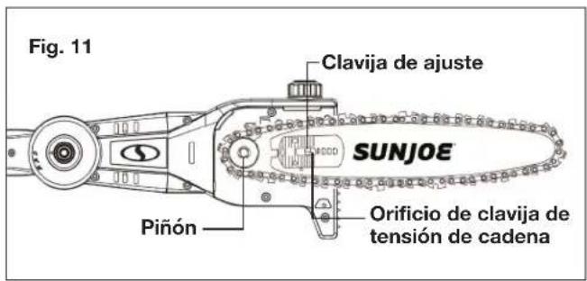 Sun Joe 24VPS8CMAXLTE - Instalación y reemplazo de la barra-guía y cadena de corte - 8