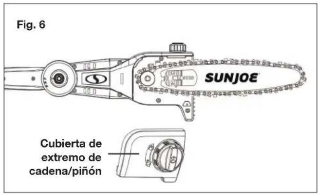 Sun Joe 24VPS8CMAXLTE - Instalación y reemplazo de la barra-guía y cadena de corte - 3