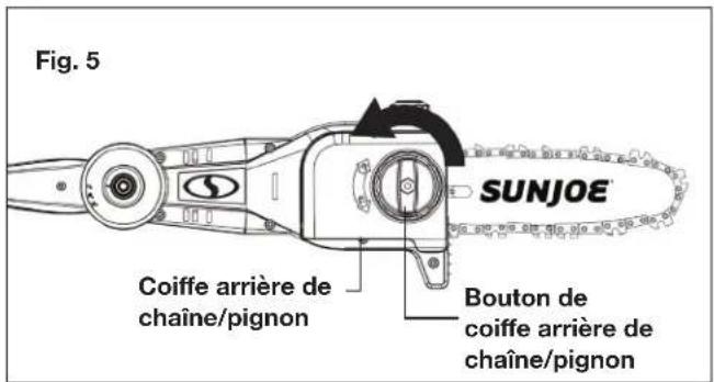 Sun Joe 24VPS8CMAXLTE - Pose et remplacement du guide-chaîne et de la chaînede sciage - 2