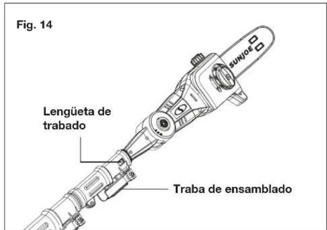 Sun Joe 24VPS8CMAXLTE - Conexión del tubo telescópico - 2