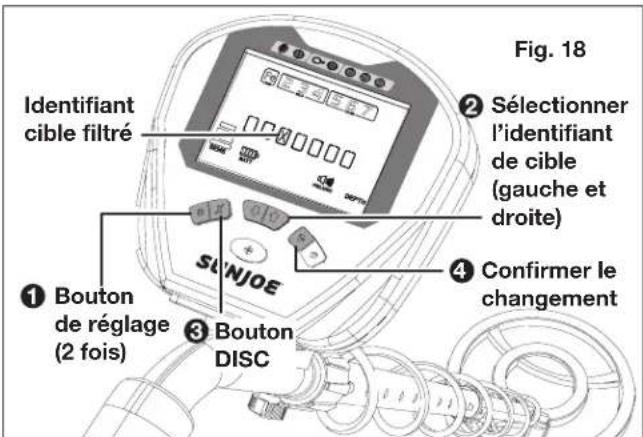 Sun Joe 24VMDTCR1CT - Modes de détection - 1