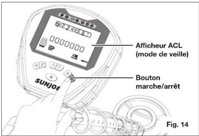 Sun Joe 24VMDTCR1CT - Démarrage et arrêt - 2