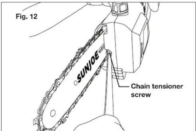 Fig. 12 SUNJOE Chain tensioner screw
