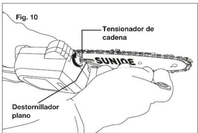 Fig. 10 Tensionador de Cadena SUNIOE Destornillador plano