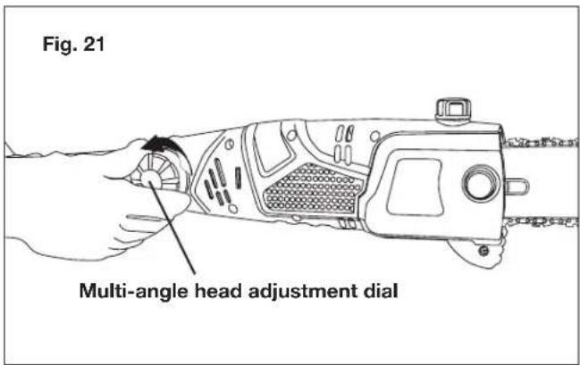 Fig. 21 Multi-angle head adjustment dial