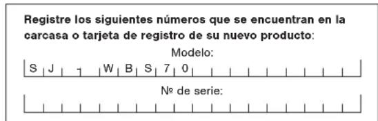 Sun Joe SJWBS70 - Modelo y número de serie - 1