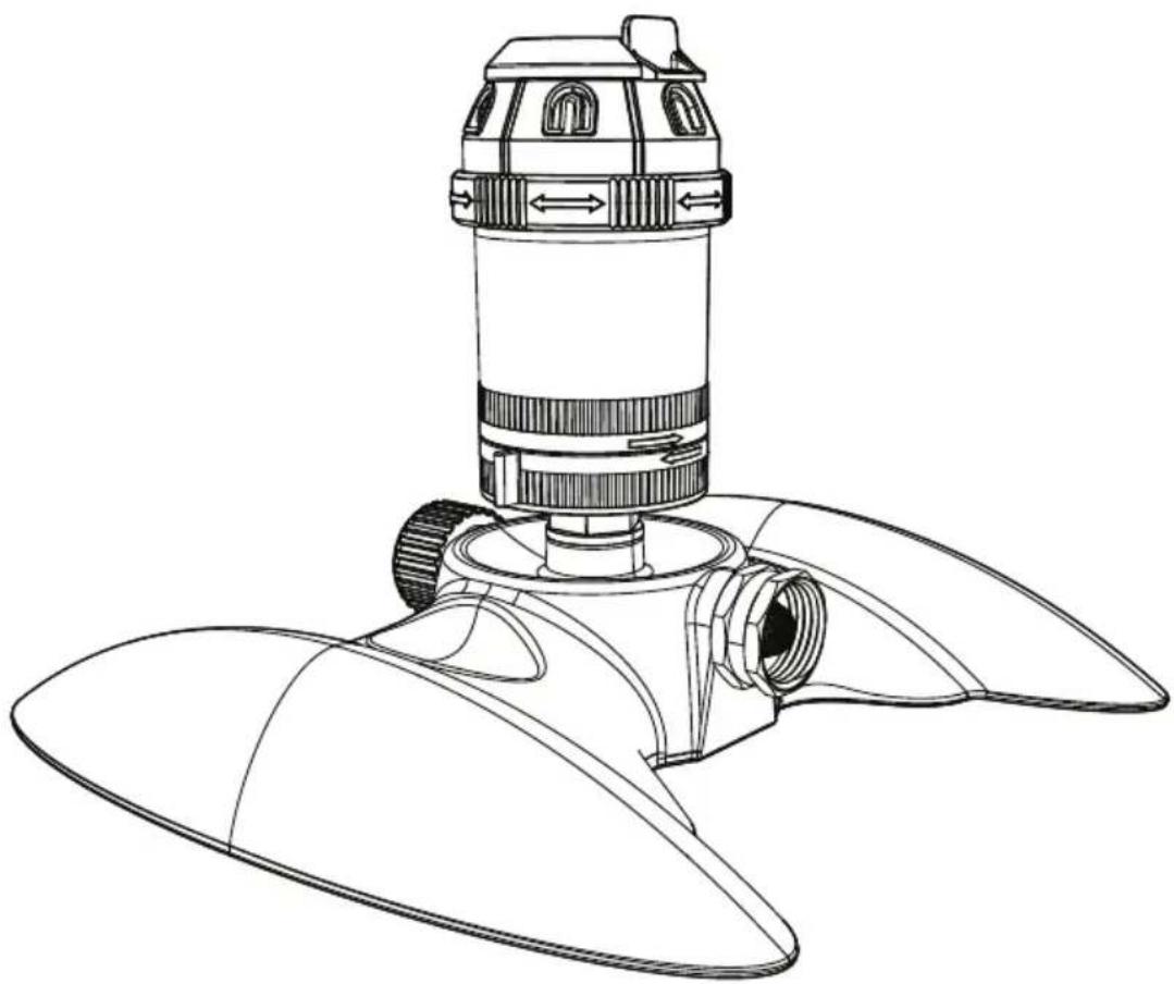 Aqua Joe AJMSSBM - ARROSEUR TURBO 360° - 1