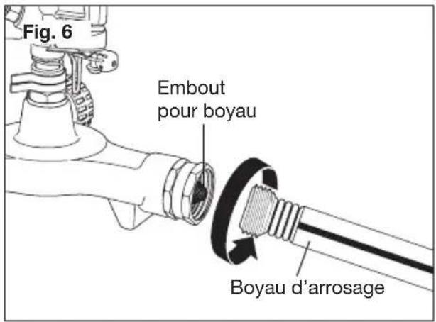 Aqua Joe AJIS6WBRM - Branchement du boyau d'arrosage - 1