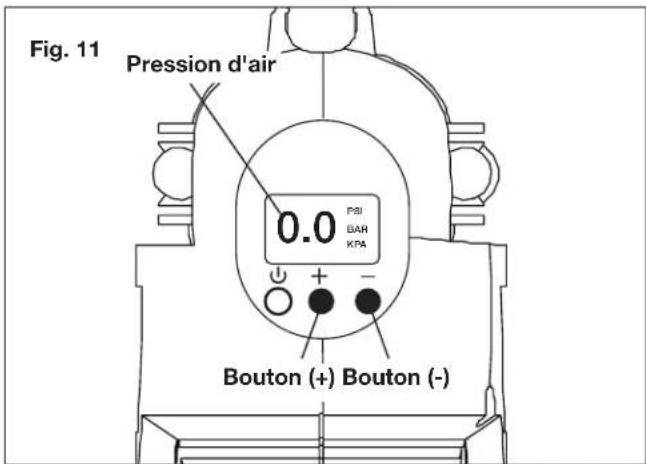 Auto Joe 24VAJCCT - Pour configurer le manomètre de manière à ce que le gonflage s'arrête automatiquement : - 1