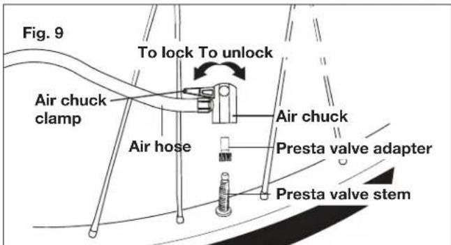 Auto Joe 24VAJCCT - To use the Presta valve adapter: - 2