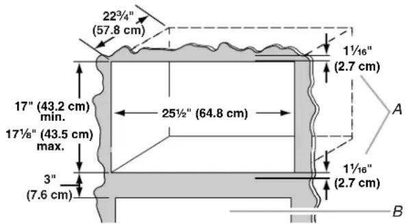 KITCHENAID MK2220AN - Required Cutout Dimensions - 1
