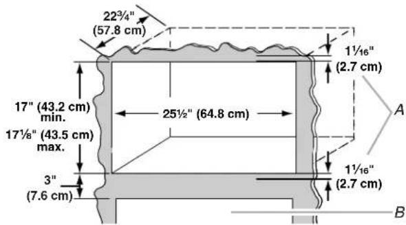 KITCHENAID MK2227AN - Required Cutout Dimensions - 1
