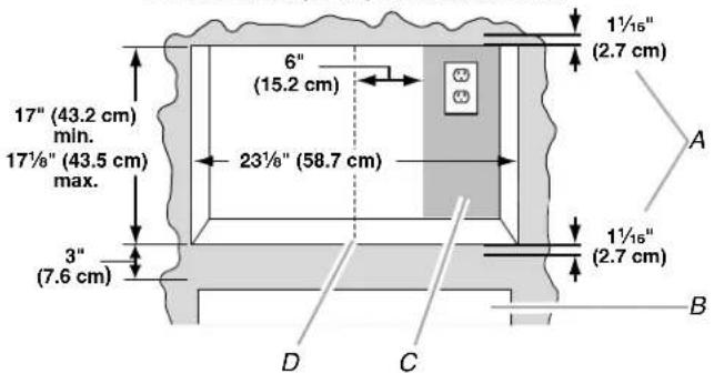 KITCHENAID MK2167AV - Required Cutout Dimensions - 1