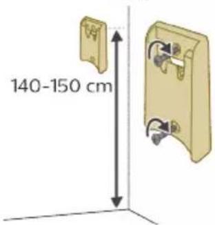 PHILIPS AquaTrio series 9000 XW9383 - Installing the wall mount - 1