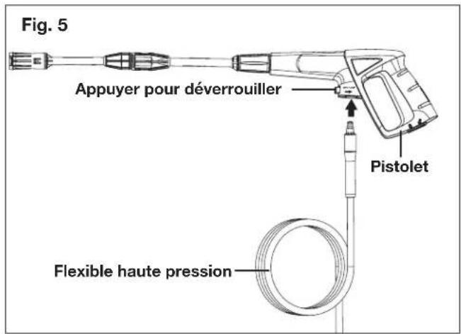 Sun Joe SPX3160P - Branchement du pistolet de nettoyage dans le nettoyeur haute pression - 1