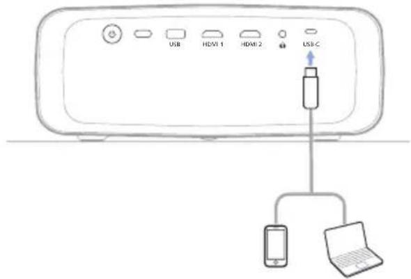 PHILIPS NeoPix 520 NPX520 - Branchement à des appareils à sortie USB-C - 1