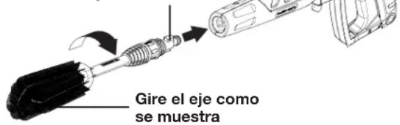 Gire el eje como se muestra