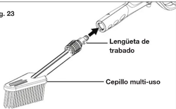 g. 23 Lengüeta de trabado Cepillo multi-uso