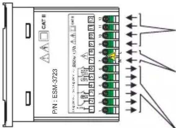 Emko ESM3723 - Elektrisches Anschlussschema - 1