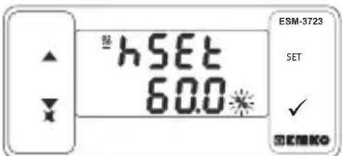 Emko ESM3723 - Ändern und Speichern des Temperatur- und Feuchtigkeitssollwerts - 4