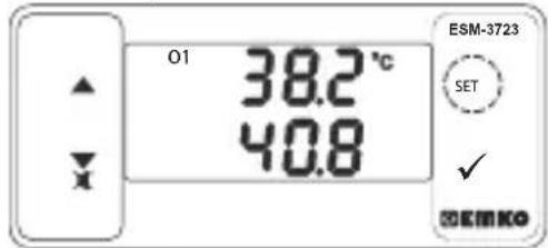 Emko ESM3723 - Ändern und Speichern des Temperatur- und Feuchtigkeitssollwerts - 1