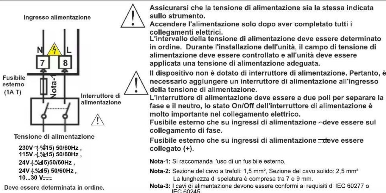 Emko ESM3723 - Tensione di alimentazione in ingresso Collegamento del dispositivo - 1