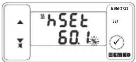 Emko ESM3723 - Cambiar y guardar el valor establecido de temperatura y de humedad - 6