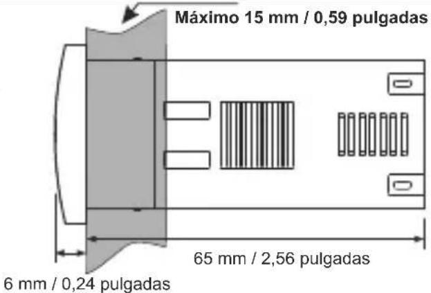 Emko ESM3723 - Vista frontal y dimensiones del controlador de temperatura ESM-3723 - 2
