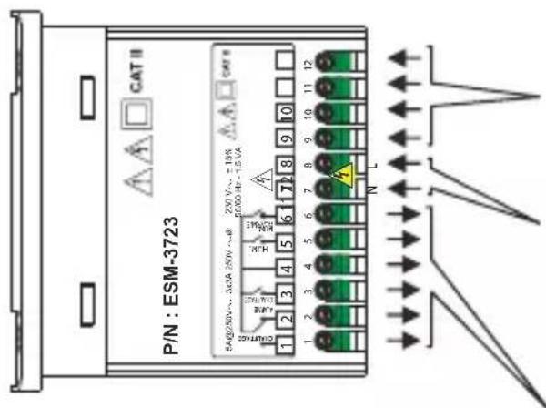 Emko ESM3723 - Schéma de câblage électrique - 1