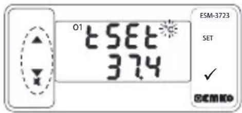 Emko ESM3723 - Changing and Saving Temperature and Humidity Set Value - 5