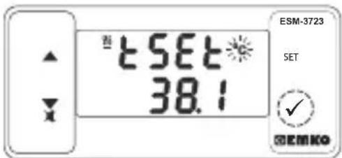 Emko ESM3723 - Ändern und Speichern des Temperatur- und Feuchtigkeitssollwerts - 3