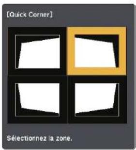 [Quick Corner] Sélectionnez la zone.