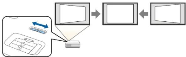 EPSON EHTW6250 - Correction de la forme de l'image à l'aide du curseur keystone horizontal - 1