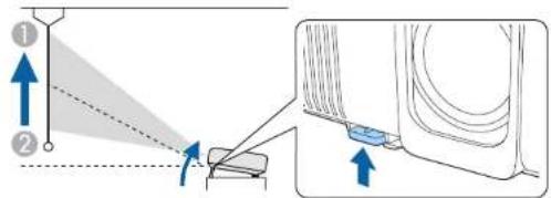 EPSON EHTW6250 - Réglage de la hauteur de l'image - 1