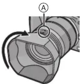 PANASONIC HXA025E - Aufsetzen des Objektivs - 2