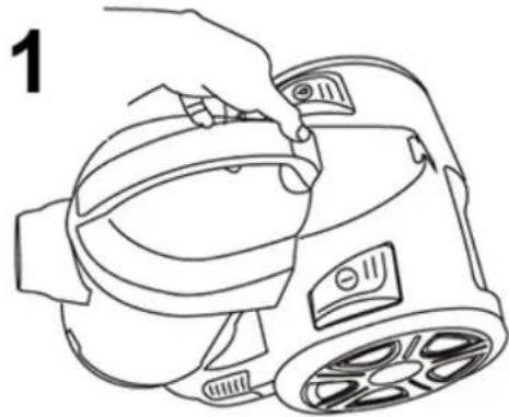 TECHWOOD TAS8008 - Ouverture du bac à poussière. - 1