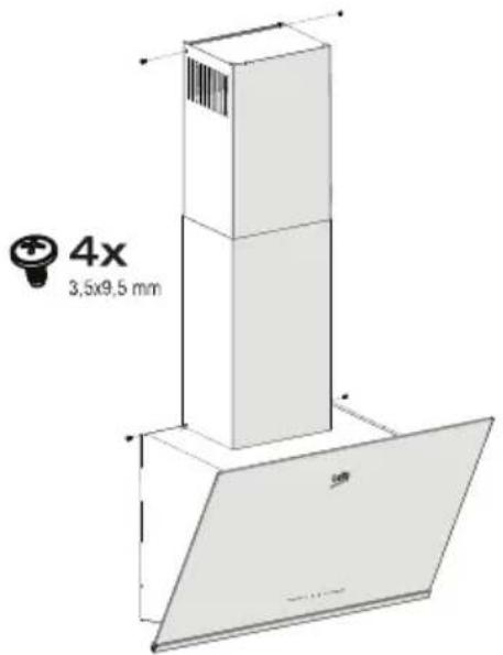 BEKO BHCA94640BH - Монтаж на Аспиратора към Димоотвода - 1