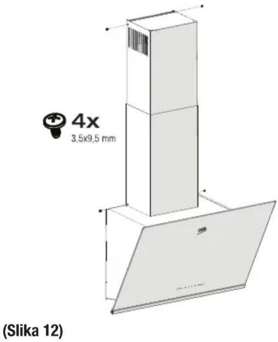 BEKO BHCA94640BH - Namestitev nape na dimni kanal - 1