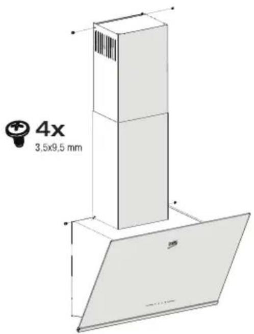 BEKO BHCA94640WH - Установка вытяжки на дымоход - 1