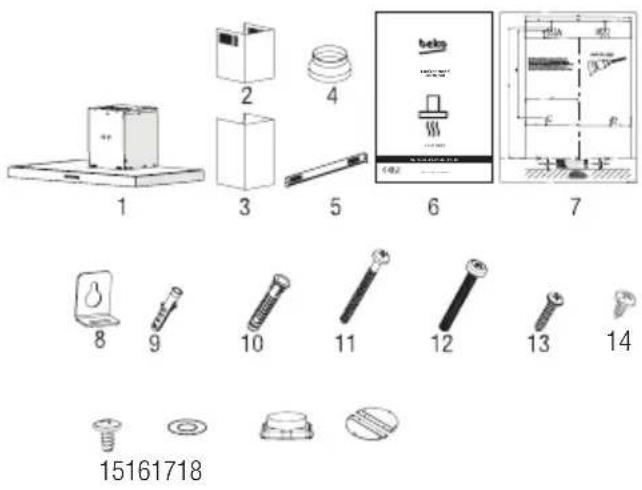 BEKO BHCB91632X - Installations-Zubehör - 1