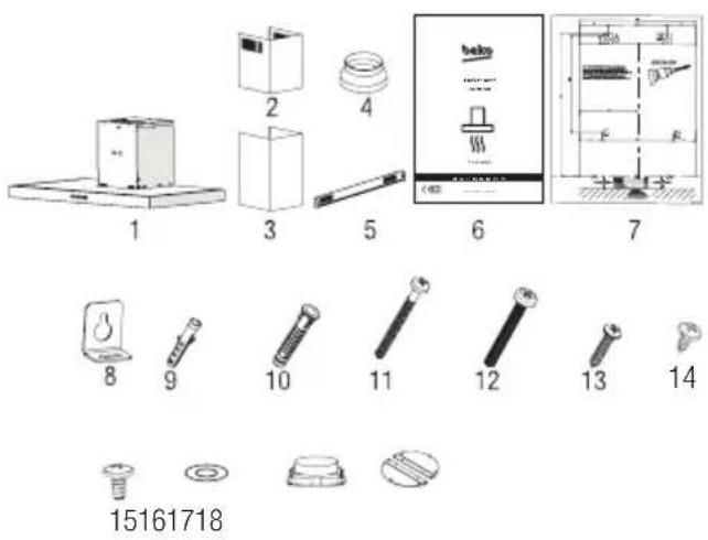 BEKO BHCB91632X - Installation accessories - 1