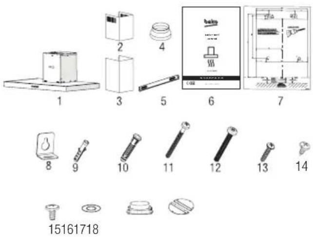 BEKO BHCB91632X - Монтажни Аксесоари - 1