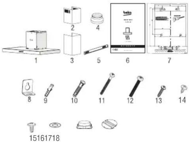 BEKO BHCB91632X - Аксессуары для установки - 1
