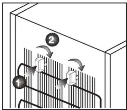 BEKO RSNE445E33XN - Installing the Plastic Wedges - 1